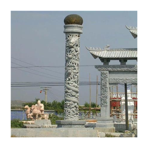 廠家直銷 石雕龍柱價格 花崗巖石雕盤龍柱 漢白玉石雕盤龍柱