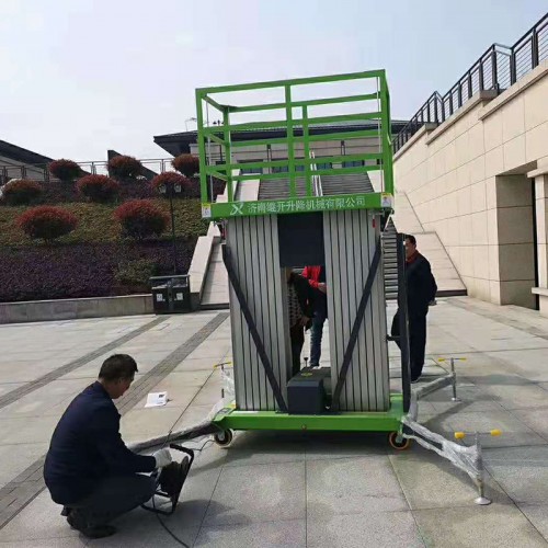 鋁合金升降機(jī) 桅柱式四輪移動(dòng)鋁合金升降平臺(tái)