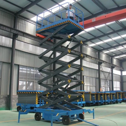 移動剪叉式升降機 四輪移動式電動液壓升降機 高空作業平臺車