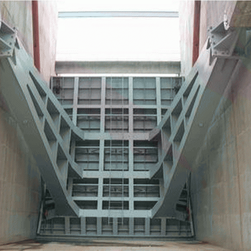 弧形鋼閘門 水電站鋼制閘門 液壓合頁壩閘門