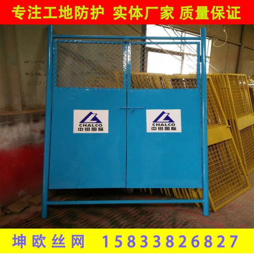 樓層電梯井口防護(hù)欄 樓層洞口安全網(wǎng) 施工樓層人貨梯電梯安全門