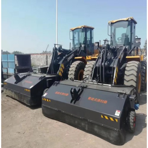 中科鏟車清掃機 滑移掃地車 水穩(wěn)清掃器 裝載機前置清掃器