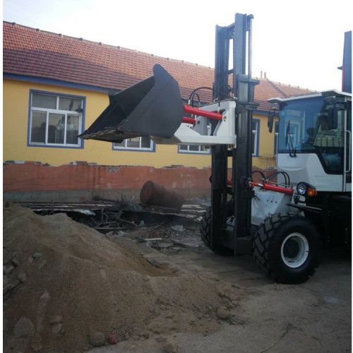 可以裝鏟斗  廠家出售 坑洼平叉車 萊豐 越野叉車 量大從優(yōu)