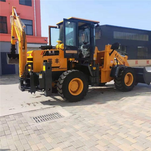 小型裝載機改挖掘機  萊豐 市政工程用兩頭忙裝載機 常年出售