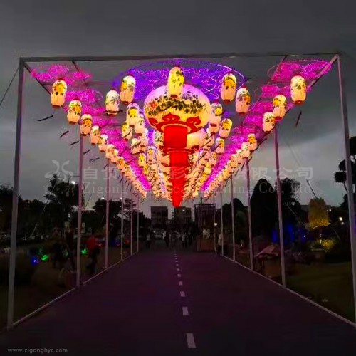 室外拱門彩燈花燈公園布置軟裝lED燈免費設計廠家直銷