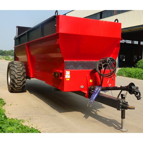 天盛廠家直銷12方大型牧場撒糞車拖拉機牽引有機肥撒肥車