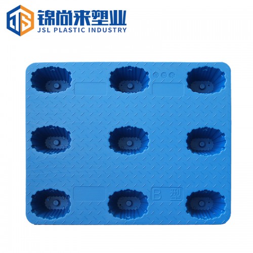 塑料托盤(pán) 錦尚來(lái)長(zhǎng)方形 四面進(jìn)叉 九腳吹塑托盤(pán) 特價(jià)