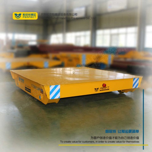 20T蓄電池無軌膠輪電動平車模具搬運車無軌過跨車平板車牽引