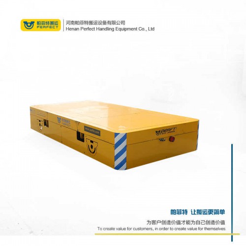 訂制電動牽引升降平臺車工業搬運轉電動平板車重型無軌膠輪平板車