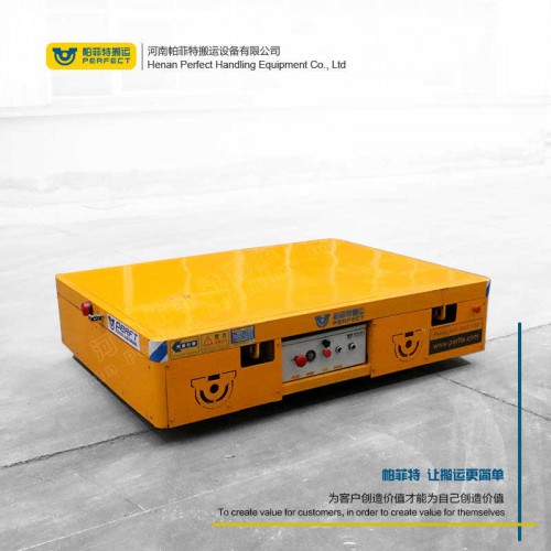 定制大噸位360度定位轉向驅動輪無軌電動平板車無軌膠輪車