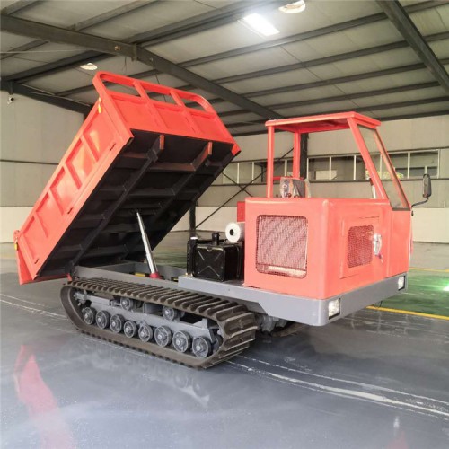 四缸水稻田履帶運輸車 4噸履帶農用翻斗運輸車廠家