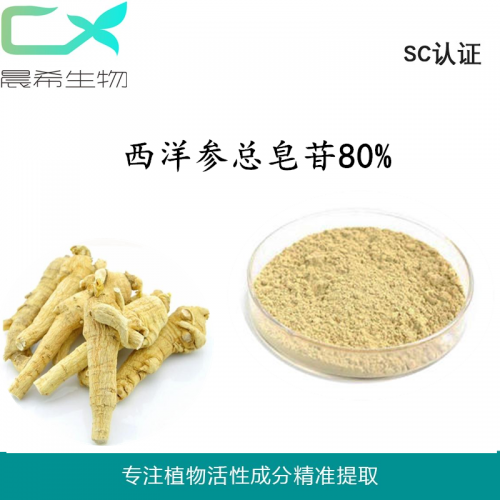 廠家直銷西洋參總皂甙/苷80%西洋參粉起訂量1KG現貨包郵