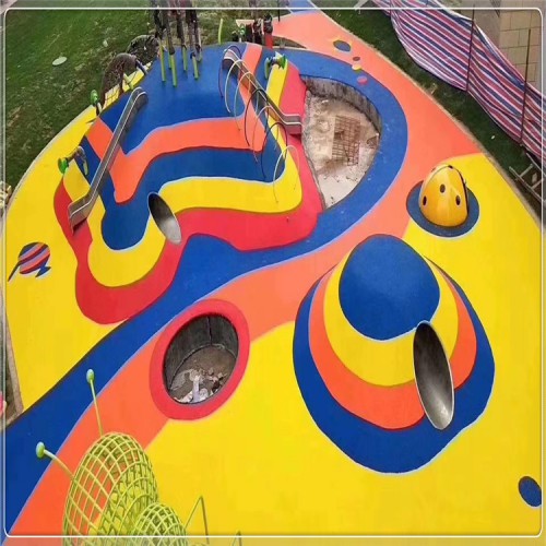 兒童滑梯塑膠地墊 小區塑膠健身步道 兒童樂園橡膠地墊