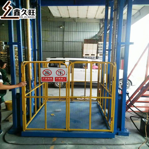 倉庫升降平臺 廠房電動液壓導(dǎo)軌式簡易防墜小型電梯