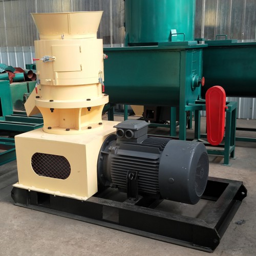 平模錐形壓輪飼料顆粒機 工作原理 牛羊秸稈草飼料顆粒機