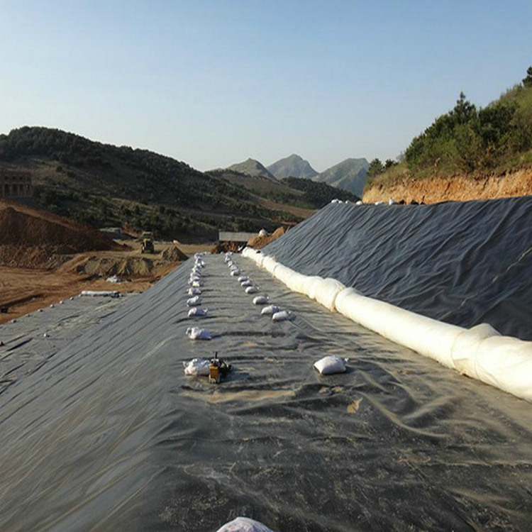 復合土工膜圖片 污水處理池防滲膜 光面HDPE防滲膜