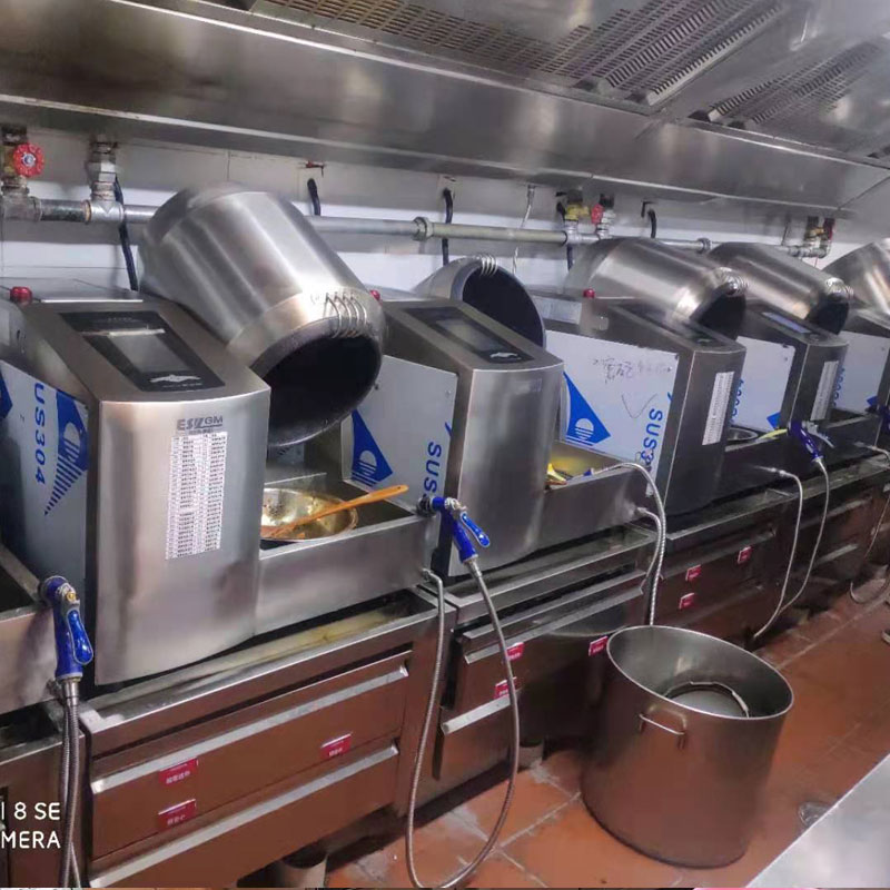 300噴料炒菜機干鍋用戶現場