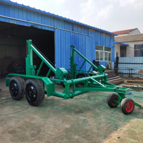 柴油全自動(dòng)電力放線車 10噸電纜盤拖車 12噸液壓電纜炮車