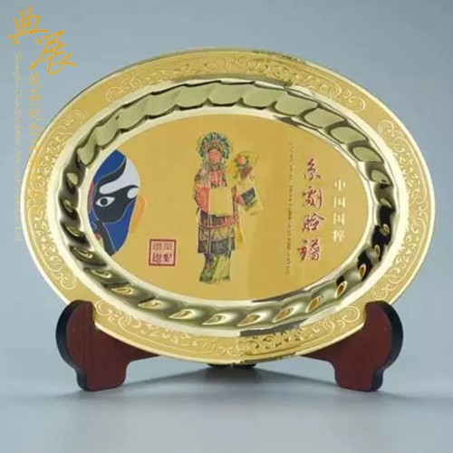 定做腐蝕獎盤廠家，純銅活動伴手禮，項目完工紀念品