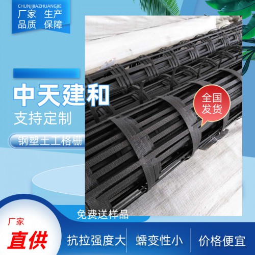 鋼塑土工格柵
