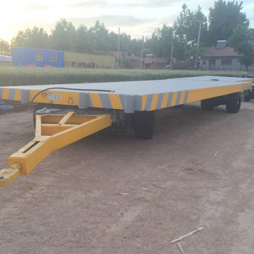物料運(yùn)輸平板車?牽引式平板拖車廠家