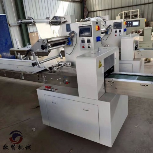 全自動三伺服綠豆糕包裝機 600伺服臥式包裝機