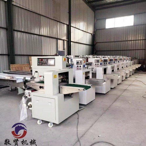 面包枕式自動(dòng)化包裝機(jī) 面包全自動(dòng)理料線鏈接生產(chǎn)線食品包裝機(jī)械