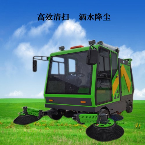 多功能駕駛室式掃地車  工廠小區電動掃地吸塵車