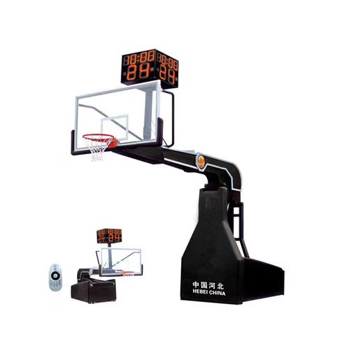 電動升降液壓成人籃球架  標(biāo)準(zhǔn)比賽專用  可移動 可定制顏色