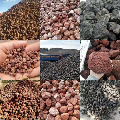 紅色火山石 火山巖水處理濾料浮石 多孔火山石 大塊造景火山石