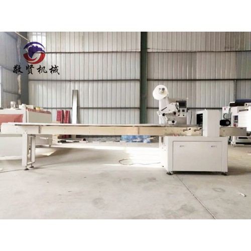 全自動黑糖沙琪瑪臥式包裝機 一拖二食品理料線