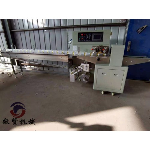 小型薄餅糕點臥式包裝機械 自動航空餐具枕式包裝機