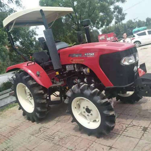 全新沃得704農用四輪拖拉機 四驅多功能耕地犁地機 直補價