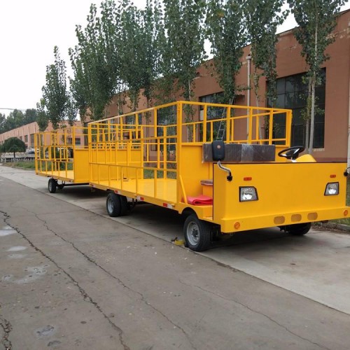 新能源電動拖掛車   廠區牽引平板拖車   大型貨物搬運車