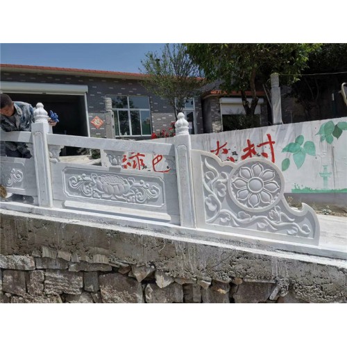 石欄板 浮雕鏤空雕刻石欄板 漢白玉石欄板 價(jià)格