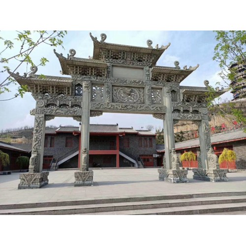 大理石景區石牌坊 景觀石牌坊 農村路口石牌坊