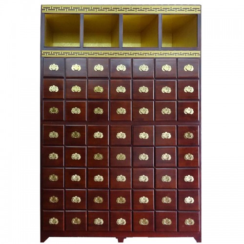 實木中醫(yī)柜 中藥柜  松木中藥柜分格展示