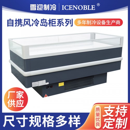 自攜風冷島柜系列 商場生鮮肉類蔬菜低溫展示柜 臥式冷藏展示柜