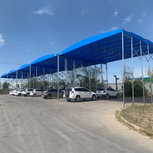 可移動推拉雨棚 移動伸縮推拉遮雨棚 推拉伸縮雨棚廠家