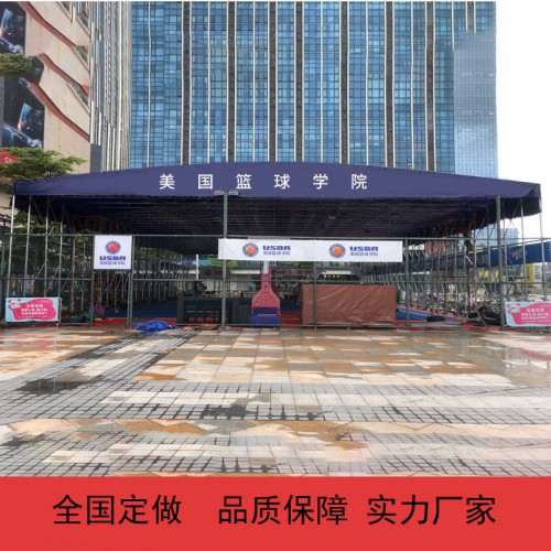 籃球場移動推拉雨棚 籃球場伸縮雨棚廠家定制 運動場籃球場雨棚