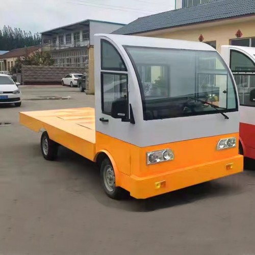 工業電動拉貨車  建筑工地電動平板車  電動廠區搬運車