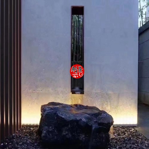 英德黑山石批發(fā)，野山石異形水缽，黑山石置石廠家報價