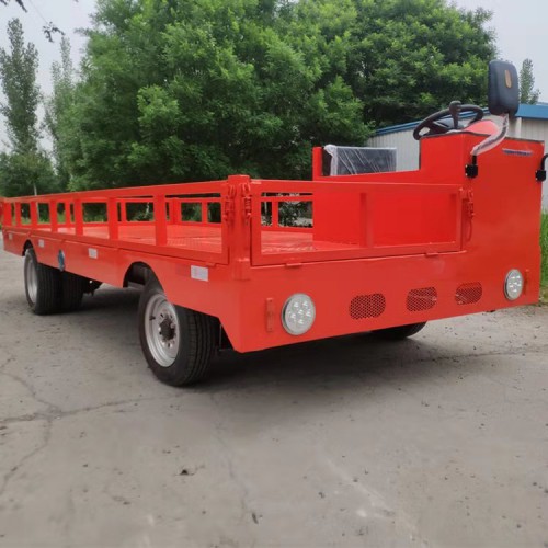 工業電動平板車  生產建筑搬運車  建筑工地平板拉磚車