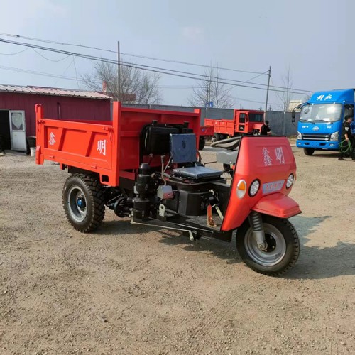 柴油三輪車(chē) 18馬力電啟動(dòng)液壓自卸建筑工程三輪車(chē)廠家