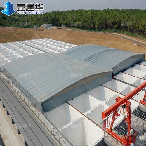 垃圾處理場電動移動雨棚環(huán)保 戶外膜結(jié)構(gòu)車棚加工定制
