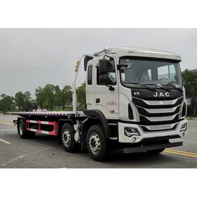 江淮格爾發小三軸平板清障車 前四后四平板拖車