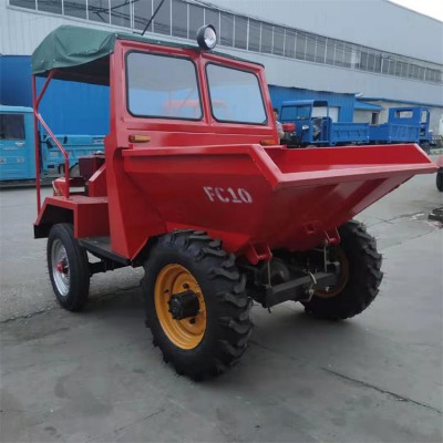 工程使用的倒料一噸翻 短途運(yùn)料柴油翻斗車 四輪蹦蹦車