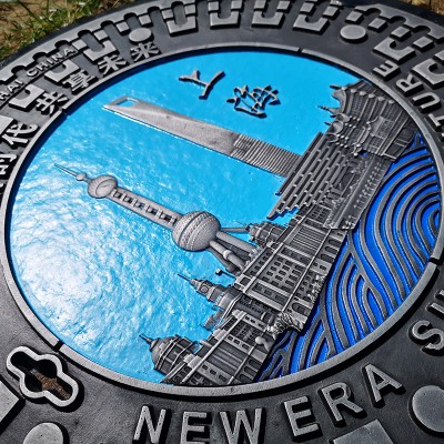 別墅景觀仿銅井蓋 庭院藝術井蓋球墨鑄鐵復古加工廠定做鑄銅井蓋