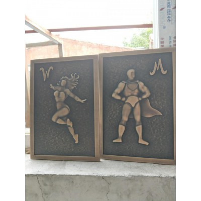 寫字樓導(dǎo)視標識 辦公樓創(chuàng)意園鋁板浮雕標識銅板雕刻銅浮雕標牌