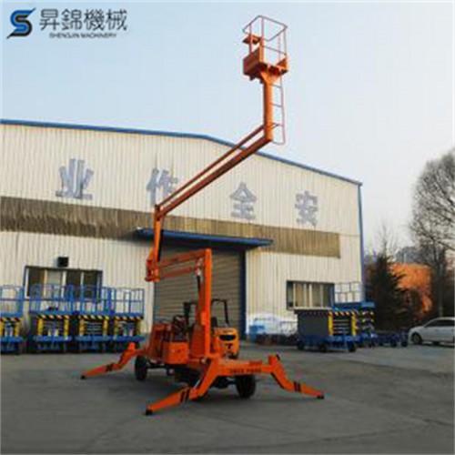 簡易曲臂車 高空作業(yè)平臺(tái) 半自動(dòng)曲臂車 升降機(jī)廠家